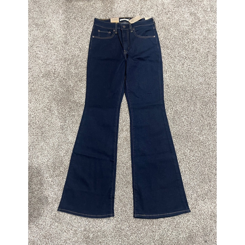 Levis 726 Flare Jeans Womens 28x32 Dark Indigo High Rise Stellar Stretch New